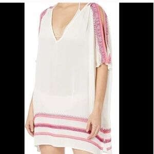 O'Neill Cream and Pink Beach Cover-up